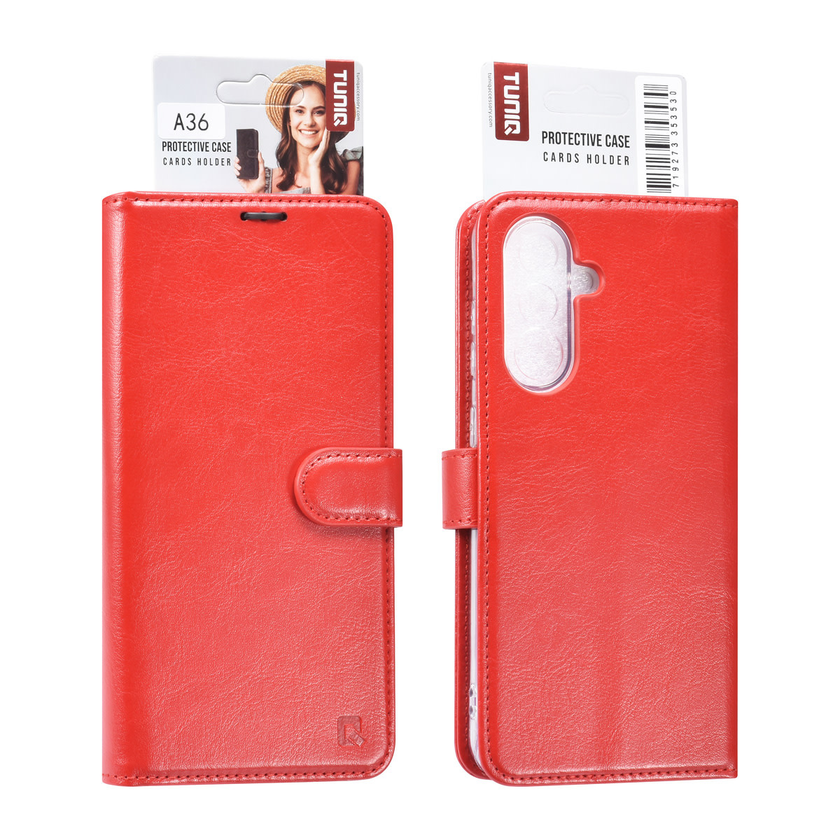TUNIQ TUNIQ Galaxy A27 Backcover hoesje - Book type case - Rood, foto 6 van 6