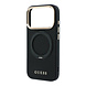 Guess Guess iPhone 18 Pro Max Back cover case - HC Magsafe Ring Stand 360 Grained PU Classic Logo - Black