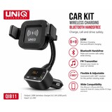 UNIQ Accessory UNIQ Accessory Bluetooth FM Transmitter, Autohouder + Draadloze Oplader - Black UNIQ Accessory UNIQ Accessory Bluetooth FM Transmitter, Autohouder + Draadloze Oplader - Black