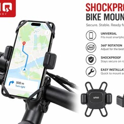 UNIQ Accessory Universal Shockproof Bicycle Holder - Black