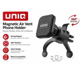 UNIQ Accessory UNIQ Accessory Grille de ventilation magnétique Support de téléphone - Noir