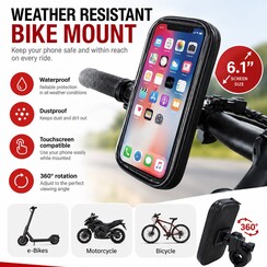 UNIQ Accessory Weatherproof Bicycle Holder 6.1 inch - Black