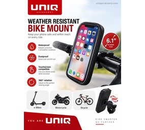 UNIQ Accessory UNIQ Accessory Weatherproof Bicycle Holder 6.1 inch - Black UNIQ Accessory UNIQ Accessory Weatherproof Bicycle Holder 6.1 inch - Black