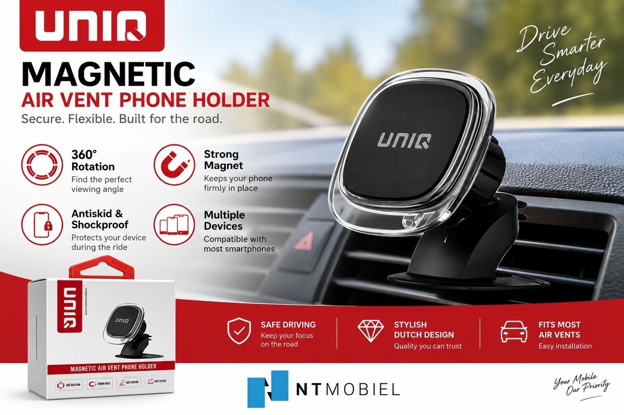 TUNIQ TUNIQ Magnetic 360 Degree Rotatable Dashboard Phone Holder - Black TUNIQ TUNIQ Magnetic 360 Degree Rotatable Dashboard Phone Holder - Black