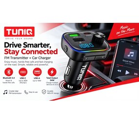 TUNIQ TUNIQ FM Transmitter and Car Charger - LGB - Schwarz TUNIQ TUNIQ FM Transmitter and Car Charger - LGB - Schwarz