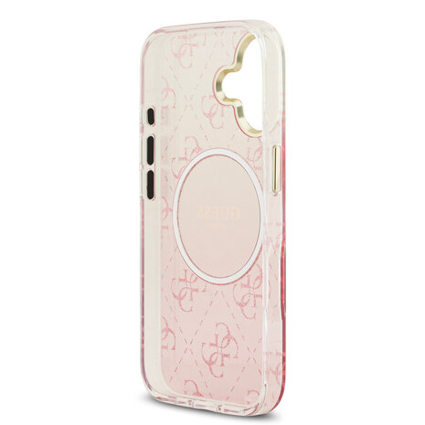 Guess Guess iPhone 17 Back cover case - 4G Patterned Glitter Silicone Cover - Pink