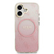 Guess Guess iPhone 17 Back cover coque - 4G Patterned Glitter Silicone Cover - Rose Guess Guess iPhone 17 Back cover coque - 4G Patterned Glitter Silicone Cover - Rose