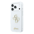 Guess Guess iPhone 18 Pro/iPhone 17 Pro Hartschalenhülle IML 4G Metall-Schriftlogo - Weiß