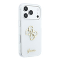 Guess Guess iPhone 18 Pro/iPhone 17 Pro Hartschalenhülle IML 4G Metall-Schriftlogo - Weiß