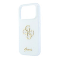 Guess Guess iPhone 18 Pro/iPhone 17 Pro Hartschalenhülle IML 4G Metall-Schriftlogo - Weiß