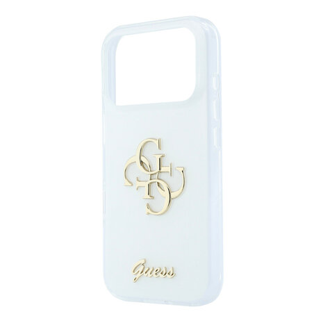 Guess Guess iPhone 18 Pro Hülle - IML - 4G - Hartschale - Metalllogo in Schreibschrift - Weiß Guess Guess iPhone 18 Pro Hülle - IML - 4G - Hartschale - Metalllogo in Schreibschrift - Weiß