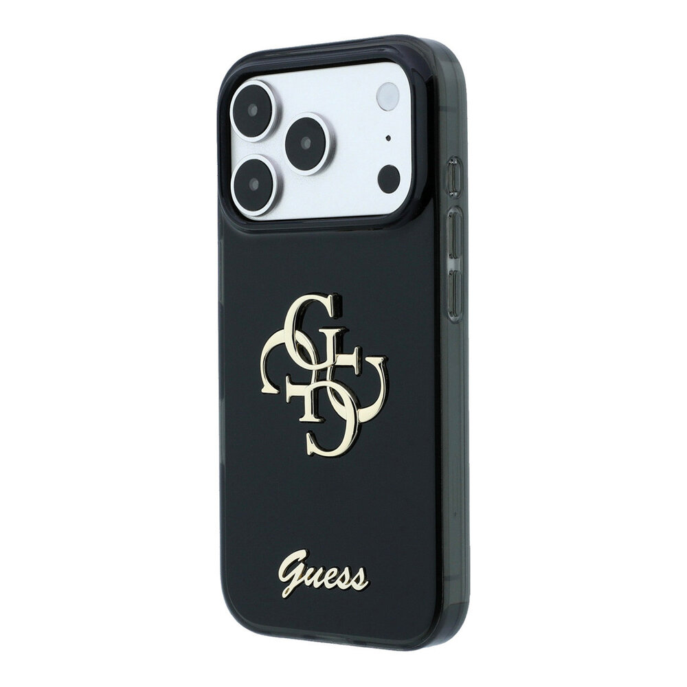 Guess Guess iPhone 18 Pro Hoesje - IML - 4G - harde behuizing - metalen scriptlogo - Zwart Guess Guess iPhone 18 Pro Hoesje - IML - 4G - harde behuizing - metalen scriptlogo - Zwart