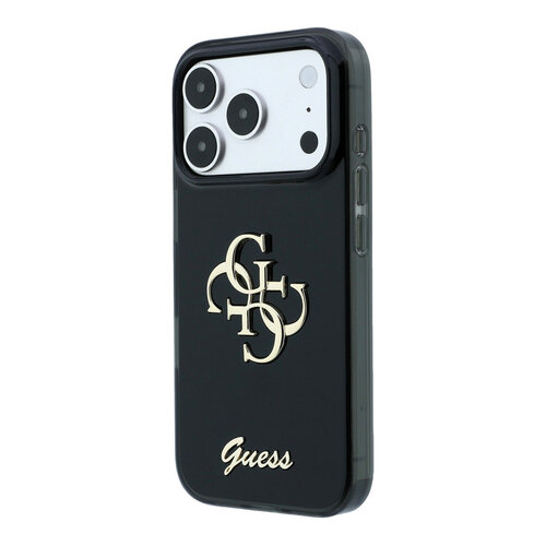 Guess Guess iPhone 18 Pro/iPhone 17 Pro Hartschalenhülle IML 4G Metall-Schriftlogo - Schwarz