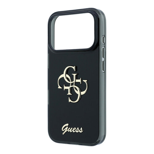 Guess Guess iPhone 18 Pro/iPhone 17 Pro Hartschalenhülle IML 4G Metall-Schriftlogo - Schwarz