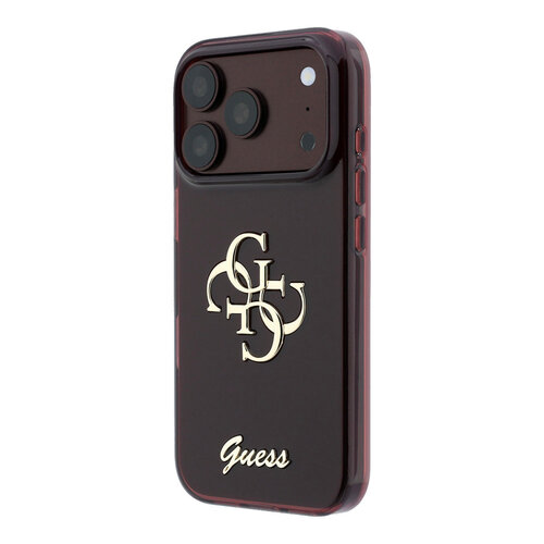 Guess Guess iPhone 18 Pro/iPhone 17 Pro Hartschalenhülle IML 4G Metall-Schriftlogo - Bordeaux