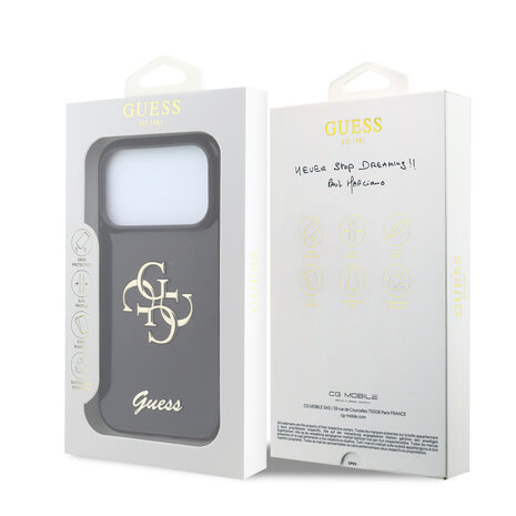 Guess Guess iPhone 18 Pro Hoesje - IML - 4G - harde behuizing - metalen scriptlogo - Bordeauxrood Guess Guess iPhone 18 Pro Hoesje - IML - 4G - harde behuizing - metalen scriptlogo - Bordeauxrood
