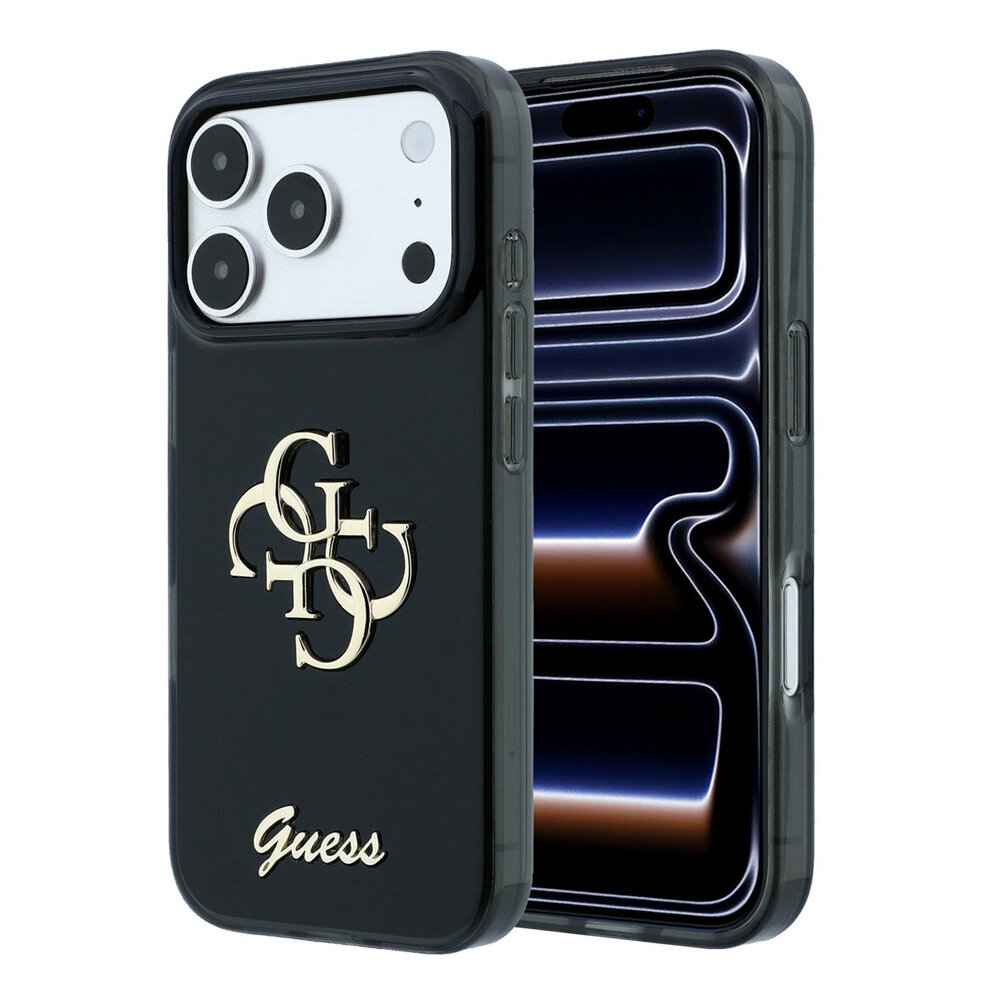 Guess Guess iPhone 18 Pro Max Hoesje - IML - 4G - harde behuizing - metalen scriptlogo - Zwart Guess Guess iPhone 18 Pro Max Hoesje - IML - 4G - harde behuizing - metalen scriptlogo - Zwart