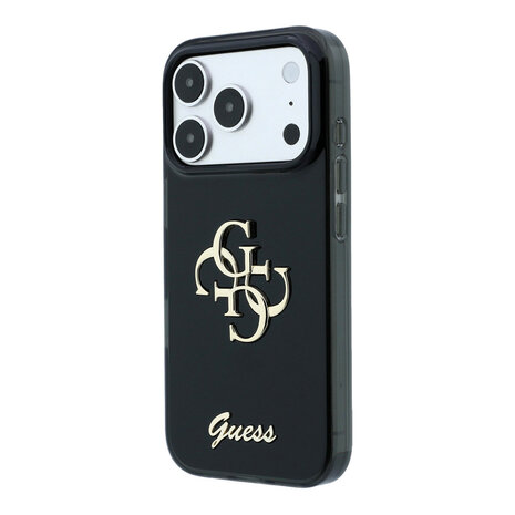 Guess Guess iPhone 18 Pro Max Hoesje - IML - 4G - harde behuizing - metalen scriptlogo - Zwart Guess Guess iPhone 18 Pro Max Hoesje - IML - 4G - harde behuizing - metalen scriptlogo - Zwart