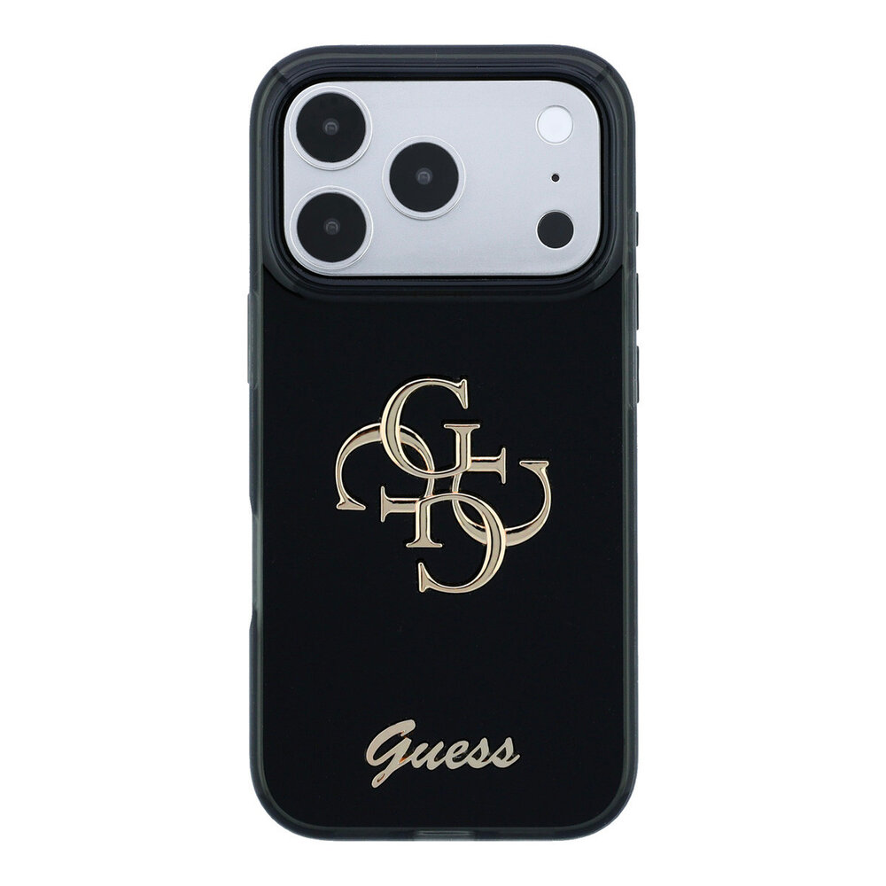 Guess Guess iPhone 18 Pro Max Hoesje - IML - 4G - harde behuizing - metalen scriptlogo - Zwart Guess Guess iPhone 18 Pro Max Hoesje - IML - 4G - harde behuizing - metalen scriptlogo - Zwart
