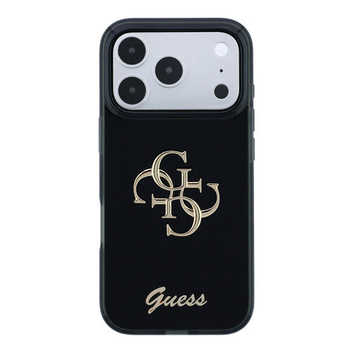 Guess Guess iPhone 18 Pro Max/iPhone 17 Pro Max Hartschalenhülle IML 4G Metall-Schriftlogo - Schwarz