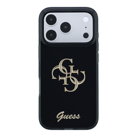 Guess Guess iPhone 18 Pro Max Hoesje - IML - 4G - harde behuizing - metalen scriptlogo - Zwart Guess Guess iPhone 18 Pro Max Hoesje - IML - 4G - harde behuizing - metalen scriptlogo - Zwart