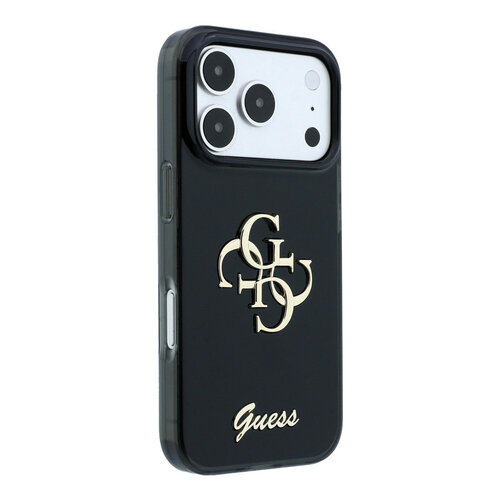 Guess Guess iPhone 18 Pro Max/iPhone 17 Pro Max Hartschalenhülle IML 4G Metall-Schriftlogo - Schwarz