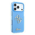 Guess Guess iPhone 18 Pro Max/iPhone 17 Pro Max Hartschalenhülle IML 4G Metall-Schriftlogo - Hellblau