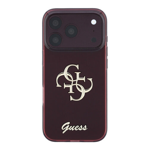 Guess Guess iPhone 18 Pro Max/iPhone 17 Pro Max Hartschalenhülle IML 4G Metall-Schriftlogo - Bordeaux
