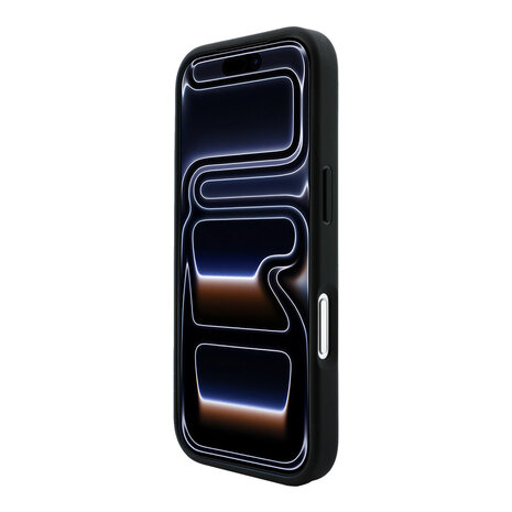 Guess Guess iPhone 18 Pro Hoesje - MagSafe - PU - streeppatroon - harde behuizing - Peony 4G-logo - Zwart Guess Guess iPhone 18 Pro Hoesje - MagSafe - PU - streeppatroon - harde behuizing - Peony 4G-logo - Zwart