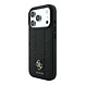 Guess Guess iPhone 18 Pro Max Hoesje - MagSafe - PU - streeppatroon - harde behuizing - Peony 4G-logo - Zwart Guess Guess iPhone 18 Pro Max Hoesje - MagSafe - PU - streeppatroon - harde behuizing - Peony 4G-logo - Zwart