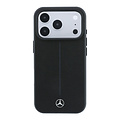 Mercedes-Benz Mercedes-Benz iPhone 18 Pro/iPhone 17 Pro Hartschalenhülle MagSafe PU-Kunstleder Teilbezug Ikonische Linie - Schwarz