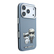 Karl Lagerfeld Karl iPhone 18 Pro Hoesje harde behuizing - MagSafe - SW - glad PU - KC Bodies Sketch Lichtblauw