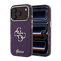 Guess Guess iPhone 18 Pro Max/iPhone 17 Pro Max Coque rigide IML 4G Logo manuscrit en métal - Bordeaux