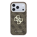 Guess Guess iPhone 18 Pro Max/iPhone 17 Pro Max Hartschalenhülle 4G PU Großes Strasslogo - Braun