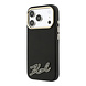 Karl Lagerfeld Karl iPhone 18 Pro Max Coque structure rigide - MagSafe - SW - PU grainé - logo signature en résine Noir