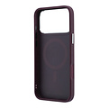 Karl Lagerfeld Karl Lagerfeld iPhone 18 Pro Max/iPhone 17 Pro Max Hartschalenhülle MagSafe PU 360° Ringständer KC Heads-Anstecker - Bordeaux