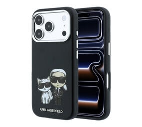 Karl Lagerfeld Karl iPhone 18 Pro Max Hoesje harde behuizing - MagSafe - SW - glad PU - KC Bodies Sketch Zwart