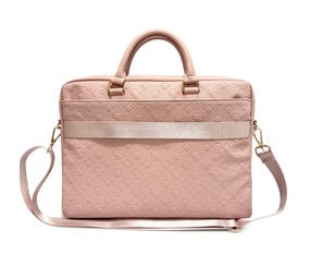Guess Guess Laptoptas Peony - PU - 4G-logo - klassiek logo - streeppatroon - 16 inch Roze