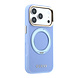 Guess Guess iPhone 18 Pro Max Hoesje harde behuizing - MagSafe - ringstandaard 360 - generfd PU - klassiek logo Lichtblauw Guess Guess iPhone 18 Pro Max Hoesje harde behuizing - MagSafe - ringstandaard 360 - generfd PU - klassiek logo Lichtblauw