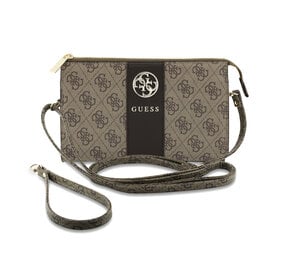 Guess Guess Phone pouch 4G - PU - round 4G logo - classic logo - stripe pattern Brown Guess Guess Phone pouch 4G - PU - round 4G logo - classic logo - stripe pattern Brown