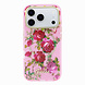 Guess Guess iPhone 18 Pro Max Hülle Hartschale - MagSafe - IML - Glitzer - Blossom Roses Rosa