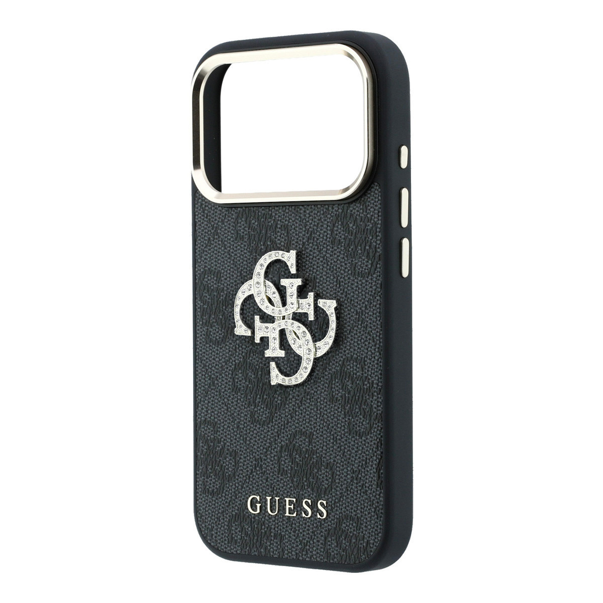 Guess Guess iPhone 18 Pro Hoesje harde behuizing - 4G - PU - groot strasslogo Zwart, foto 5 van 6