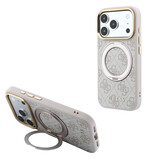 Guess Guess iPhone 18 Pro Hoesje harde behuizing - MagSafe - ringstandaard 360 - 4G - PU - klassiek logo Roze