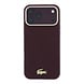 Lacoste Lacoste iPhone 18 Pro Max Hoesje harde behuizing - MagSafe - PVC - Champs Elysees - reliëf Bordeauxrood