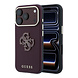 Guess Guess iPhone 18 Pro Max Hülle Hartschale - SW - genarbtes PU - großes Kunstharzlogo Bordeauxrot