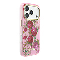 Guess Guess iPhone 18 Pro/iPhone 17 Pro Hartschalenhülle MagSafe IML Glitzer Blossom Roses Rosenmuster - Rosa