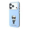 Karl Lagerfeld Karl Lagerfeld iPhone 18 Pro Max/iPhone 17 Pro Max Hartschalenhülle MagSafe SW Glattes PU Ikonik Skizze - Hellblau