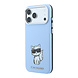 Karl Lagerfeld Karl iPhone 18 Pro Max Hoesje harde behuizing - MagSafe - SW - glad PU - Choupette Sketch Lichtblauw