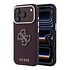 Guess iPhone 18 Pro Hülle Hartschale - SW - genarbtes PU - großes Kunstharzlogo Bordeauxrot Guess iPhone 18 Pro Hülle Hartschale - SW - genarbtes PU - großes Kunstharzlogo Bordeauxrot