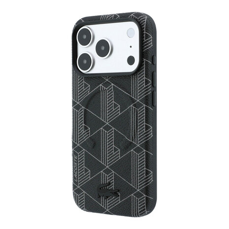 Lacoste Lacoste iPhone 18 Pro Hoesje harde behuizing - MagSafe - PVC - The Blend - reliëf Zwart Lacoste Lacoste iPhone 18 Pro Hoesje harde behuizing - MagSafe - PVC - The Blend - reliëf Zwart